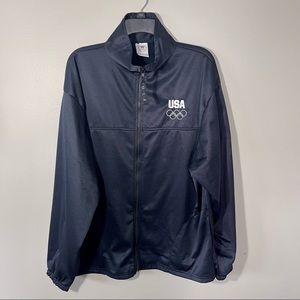 USA Olympic Team Committee Mens XL Soft Shell Jacket Black Full Zip. Made In USA